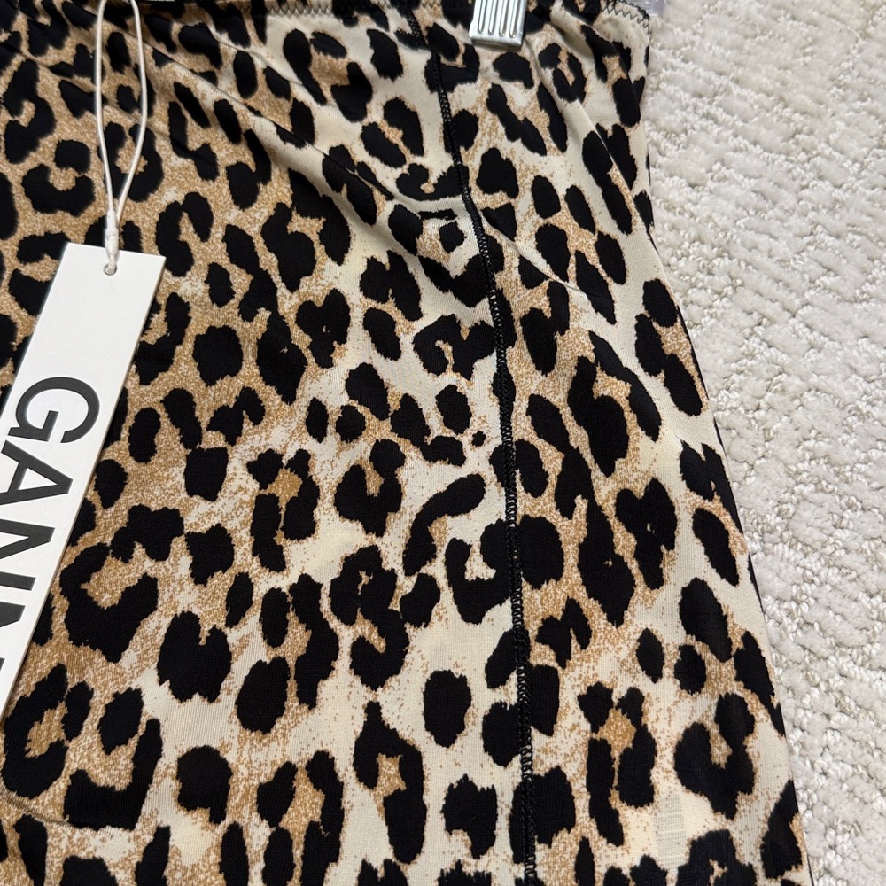 Ganni Leopard Print Straight Skirt - Picture 6 of 11